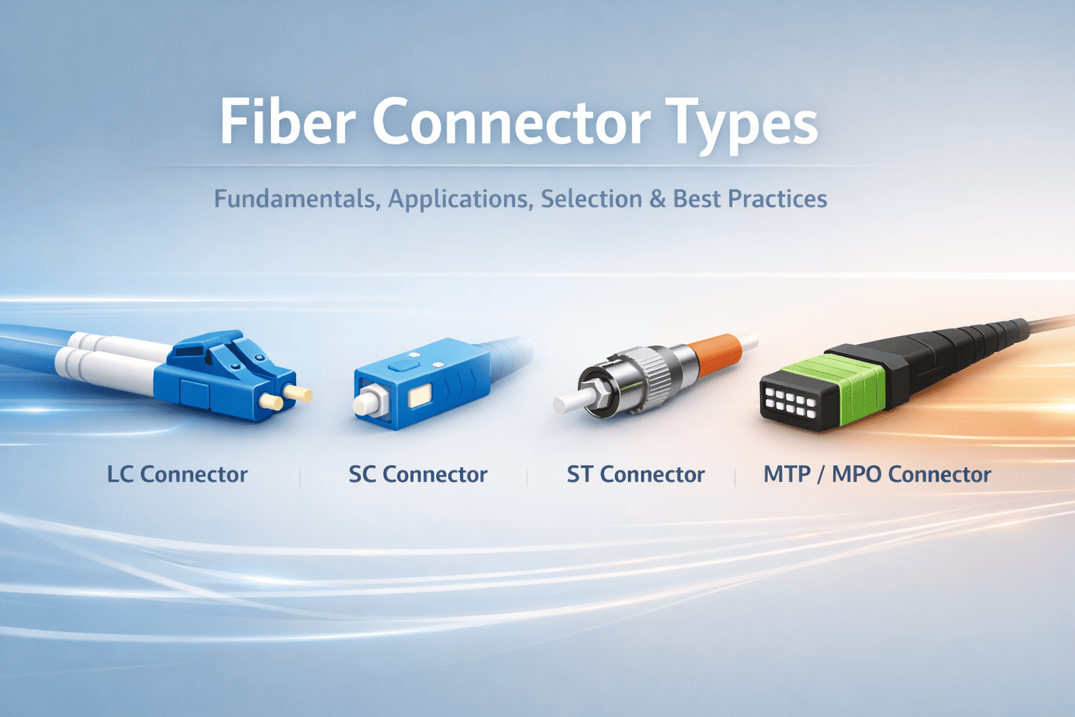 Fiber optic connectors in data centre