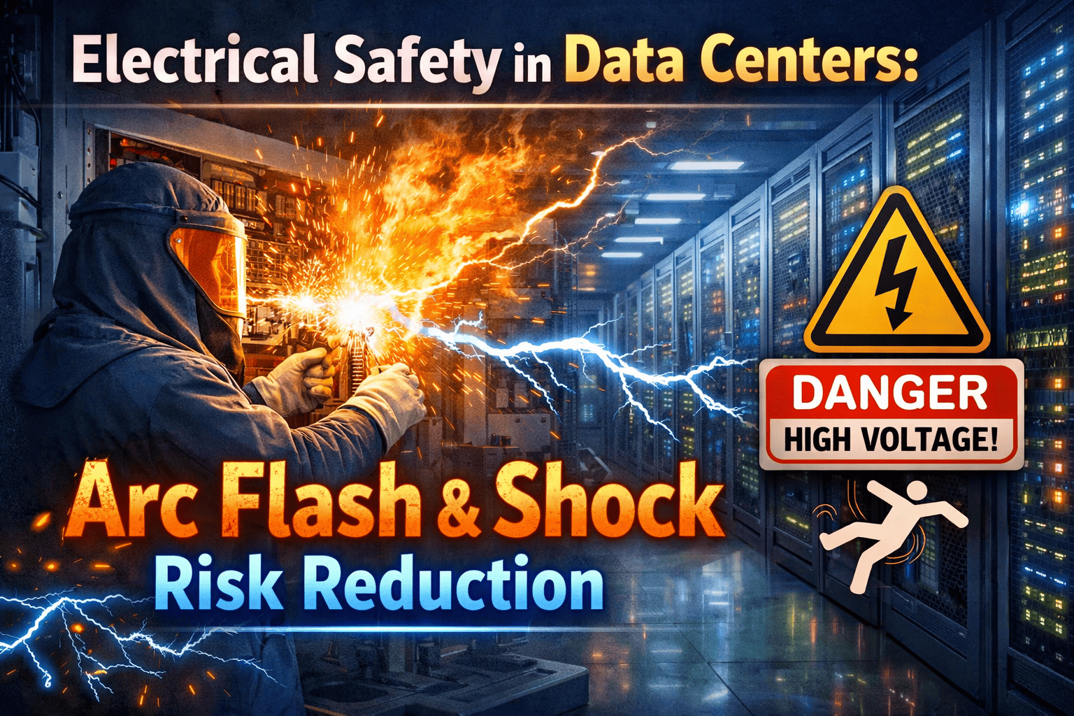 Electrical switchgear and arc flash safety equipment in a data centre