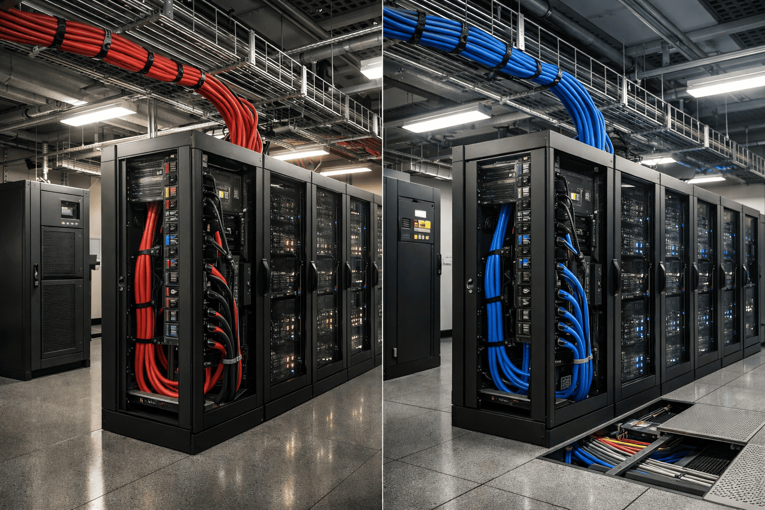 Dual power feed A and B path in a data centre